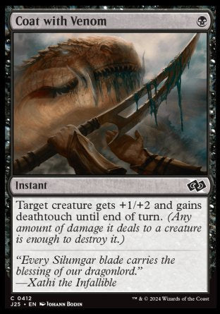 (412) Magic The Gathering Foundations Jumpstart Single: Coat with Venom  Common