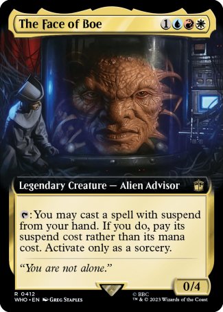 (412) Magic The Gathering Universes Beyond: Doctor Who: Extras Single: The Face of Boe (V.1) Holo Rare