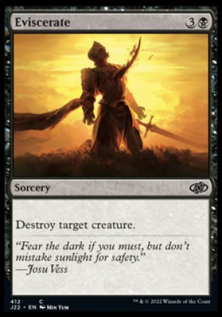 (412) Magic The Gathering Jumpstart 2022 Single: Eviscerate  Common