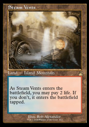 (412) Magic The Gathering Ravnica Remastered: Extras Single: Steam Vents (V.2)  Holo Rare