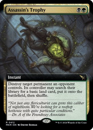 (412) Magic The Gathering Murders at Karlov Manor: Extras Single: Assassin's Trophy Holo Rare