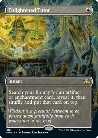 (412) Magic The Gathering Dominaria Remastered: Extras Single: Enlightened Tutor (V.2) Holo Rare