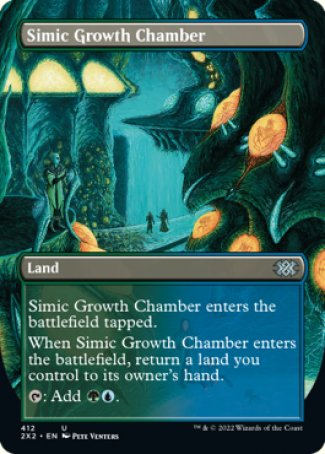 (412) Magic The Gathering Double Masters 2022: Extras Single: Simic Growth Chamber  Uncommon