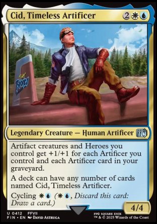 (412) Magic The Gathering Magic: The Gathering - FINAL FANTASY: Extras Single: Cid, Timeless Artificer (V.6)  Uncommon