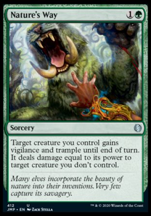 (412) Magic The Gathering Jumpstart Single: Nature's Way Holo Uncommon