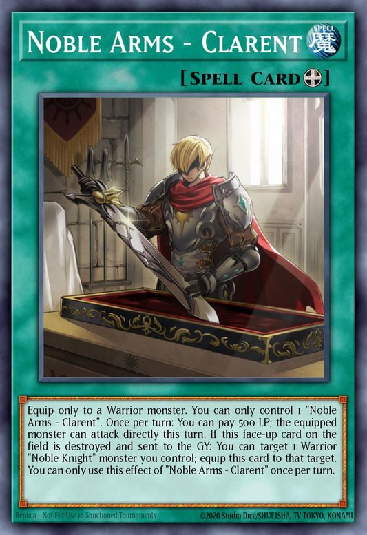 (144) YuGiOh TCG MP19: 2019 Gold Sarcophagus Tin Mega Pack Single: Noble Arms - Clarent  Common