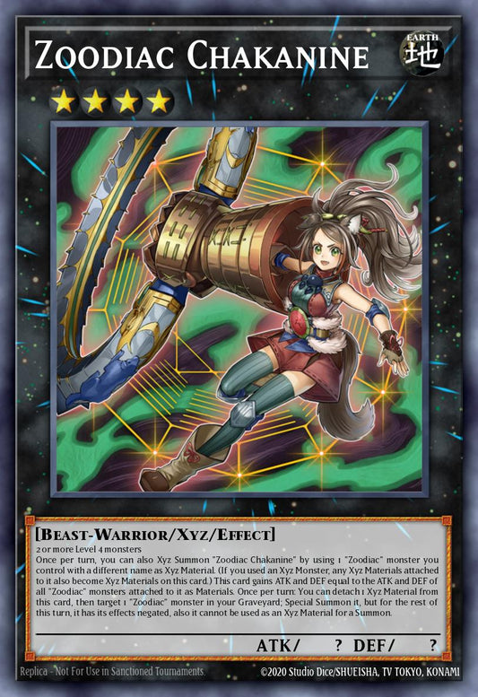 (037) YuGiOh TCG MAGO: Maximum Gold Single: Zoodiac Chakanine  Premium Gold Rare