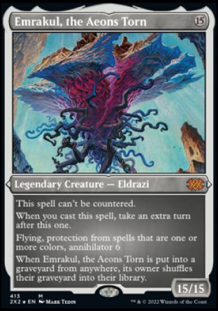 (413) Magic The Gathering Double Masters 2022: Extras Single: Emrakul, the Aeons Torn (V.2) Holo Mythic