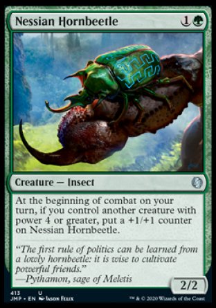 (413) Magic The Gathering Jumpstart Single: Nessian Hornbeetle  Uncommon