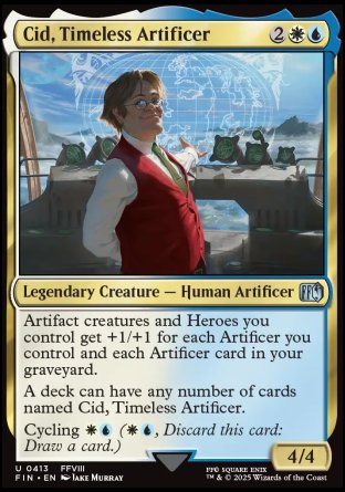 (413) Magic The Gathering Magic: The Gathering - FINAL FANTASY: Extras Single: Cid, Timeless Artificer (V.7) Holo Uncommon
