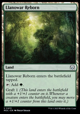 (413) Magic The Gathering Commander: March of the Machine Single: Llanowar Reborn  Uncommon