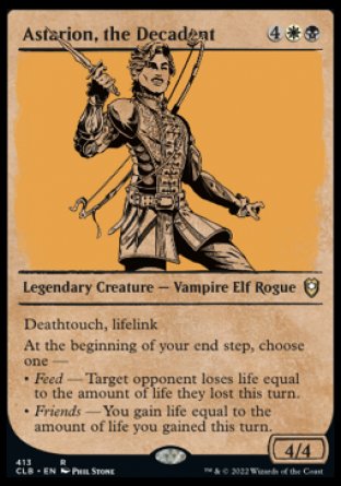 (413) Magic The Gathering Commander Legends: Battle for Baldur's Gate: Extras Single: Astarion, the Decadent (V.2)  Rare