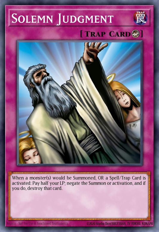 (073) YuGiOh TCG DB2: Dark Beginning 2 Single: Solemn Judgment  Super Rare