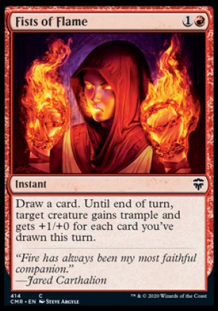 (414/361) Magic The Gathering Commander Legends: Extras Single: Fists of Flame  Common