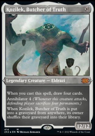 (414) Magic The Gathering Double Masters 2022: Extras Single: Kozilek, Butcher of Truth (V.2) Holo Mythic