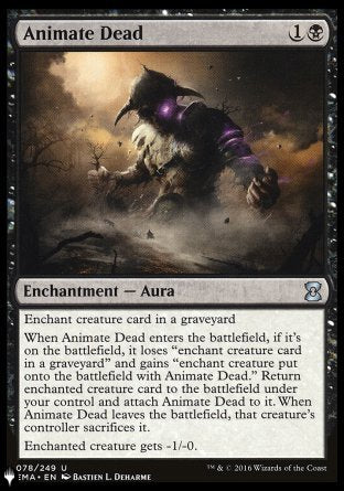 (078) Magic The Gathering The List Single: Animate Dead  Uncommon