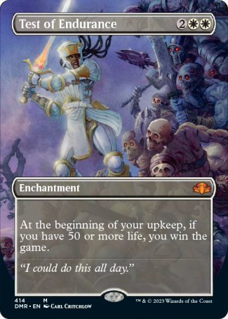 (414) Magic The Gathering Dominaria Remastered: Extras Single: Test of Endurance (V.2) Holo Mythic