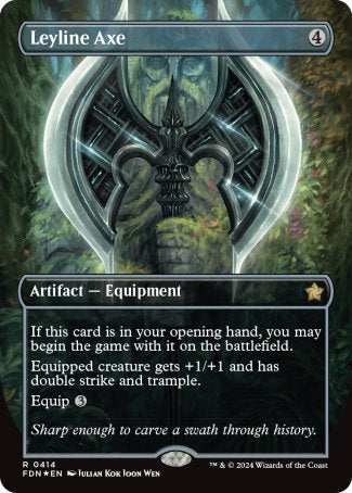 (414) Magic The Gathering Magic: The Gathering Foundations: Extras Single: Leyline Axe (V.2) Holo Rare
