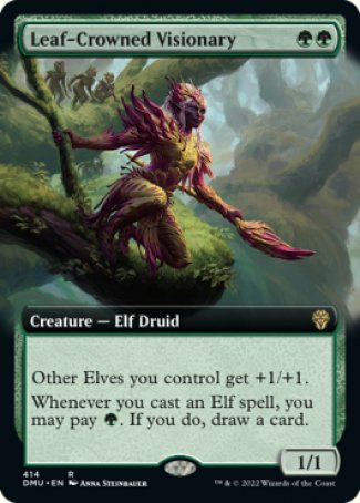 (414) Magic The Gathering Dominaria United: Extras Single: Leaf-Crowned Visionary  Rare