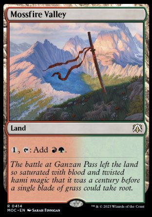 (414) Magic The Gathering Commander: March of the Machine Single: Mossfire Valley  Rare