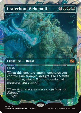 (414) Magic The Gathering Tarkir: Dragonstorm: Extras Single: Craterhoof Behemoth (V.3) Holo Mythic