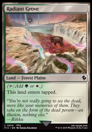 (414) Magic The Gathering Commander: Magic: The Gathering - FINAL FANTASY: Collector's Edition Single: Radiant Grove Holo Common