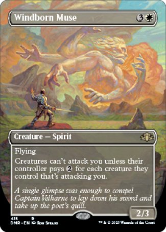 (415) Magic The Gathering Dominaria Remastered: Extras Single: Windborn Muse (V.2) Holo Rare