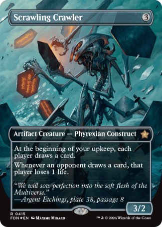 (415) Magic The Gathering Magic: The Gathering Foundations: Extras Single: Scrawling Crawler (V.2)  Rare