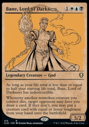 (415) Magic The Gathering Commander Legends: Battle for Baldur's Gate: Extras Single: Bane, Lord of Darkness (V.2)  Rare