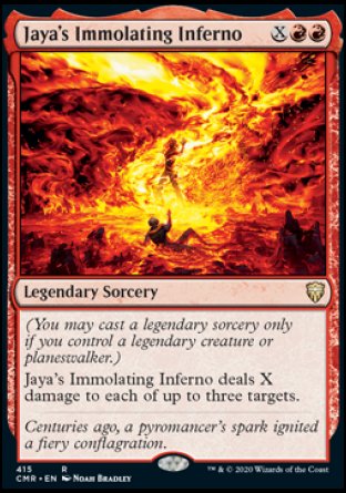(415/361) Magic The Gathering Commander Legends: Extras Single: Jaya's Immolating Inferno  Rare