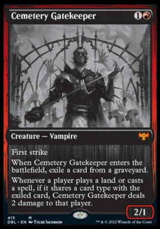 (415) Magic The Gathering Innistrad: Double Feature Single: Cemetery Gatekeeper Holo Mythic