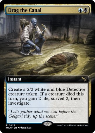 (415) Magic The Gathering Murders at Karlov Manor: Extras Single: Drag the Canal Holo Rare