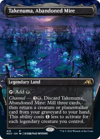 (416) Magic The Gathering Kamigawa: Neon Dynasty: Extras Single: Takenuma, Abandoned Mire (V.1)  Rare