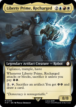 (416) Magic The Gathering Universes Beyond: Fallout: Extras Single: Liberty Prime, Recharged (V.1)  Holo Mythic