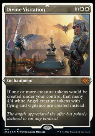 (416) Magic The Gathering Double Masters 2022: Extras Single: Divine Visitation  Mythic