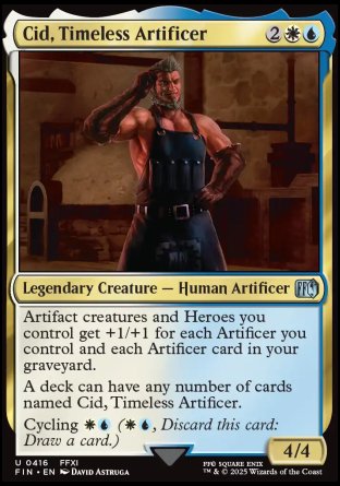 (416) Magic The Gathering Magic: The Gathering - FINAL FANTASY: Extras Single: Cid, Timeless Artificer (V.10) Holo Uncommon