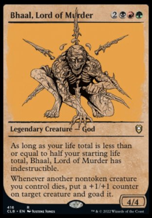 (416) Magic The Gathering Commander Legends: Battle for Baldur's Gate: Extras Single: Bhaal, Lord of Murder (V.2)  Rare