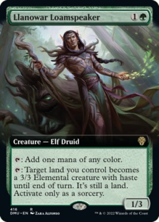 (416) Magic The Gathering Dominaria United: Extras Single: Llanowar Loamspeaker  Rare