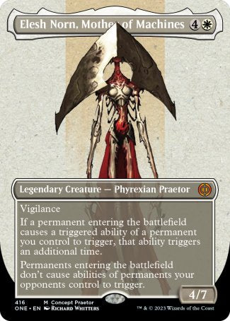 (416) Magic The Gathering Phyrexia: All Will Be One: Extras Single: Elesh Norn, Mother of Machines (V.5) Holo Mythic