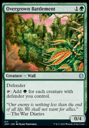 (417) Magic The Gathering Jumpstart Single: Overgrown Battlement  Uncommon