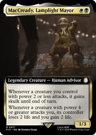 (417) Magic The Gathering Universes Beyond: Fallout: Extras Single: MacCready, Lamplight Mayor (V.1)  Holo Rare
