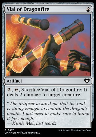 (417) Magic The Gathering Commander Masters Single: Vial of Dragonfire  Common