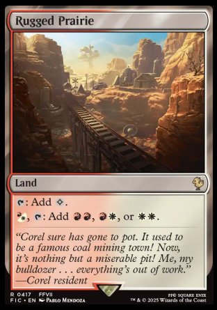 (417) Magic The Gathering Commander: Magic: The Gathering - FINAL FANTASY Single: Rugged Prairie  Rare