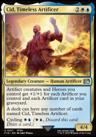 (417) Magic The Gathering Magic: The Gathering - FINAL FANTASY: Extras Single: Cid, Timeless Artificer (V.11) Holo Uncommon