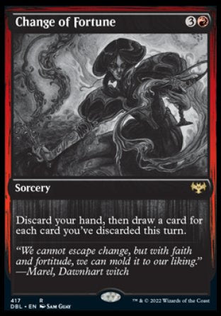 (417) Magic The Gathering Innistrad: Double Feature Single: Change of Fortune Holo Rare