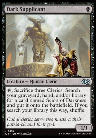 (418) Magic The Gathering Foundations Jumpstart Single: Dark Supplicant  Uncommon