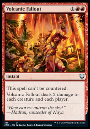 (418/361) Magic The Gathering Commander Legends: Extras Single: Volcanic Fallout Holo Uncommon