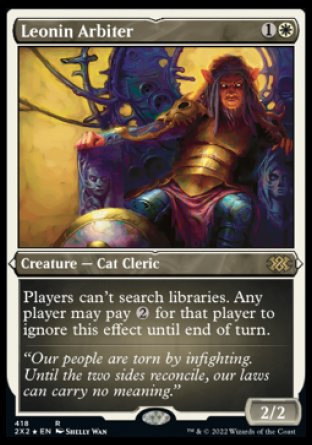 (418) Magic The Gathering Double Masters 2022: Extras Single: Leonin Arbiter Holo Rare
