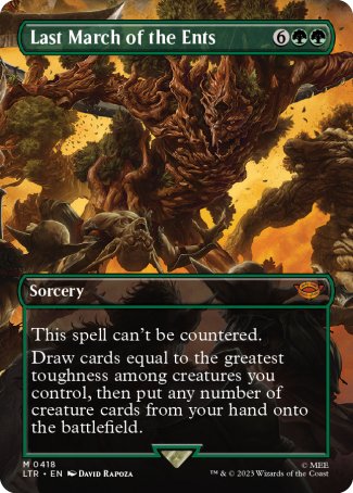 (418) Magic The Gathering The Lord of the Rings: Tales of Middle-earth: Extras Single: Last March of the Ents Holo Mythic