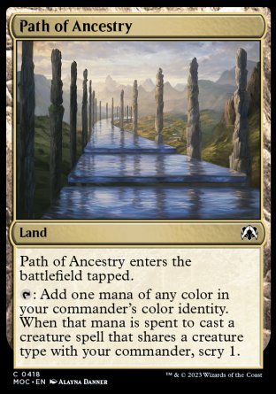 (418) Magic The Gathering Commander: March of the Machine Single: Path of Ancestry  Common